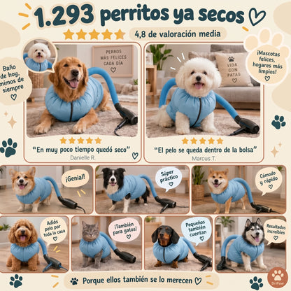 Traje Secador Rápido para Perros y Gatos